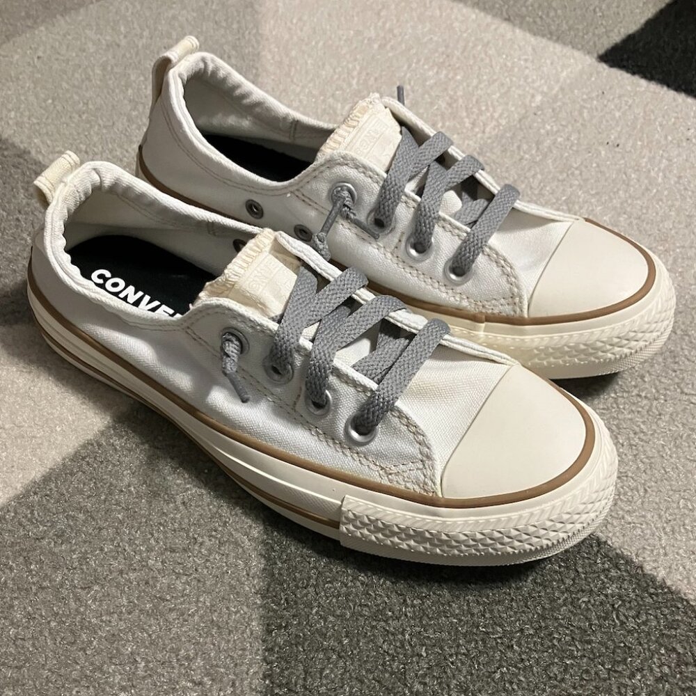 Converse White and Gray Women's Sneakers
